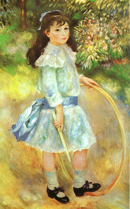 Pierre Renoir Girl with a Hoop Sweden oil painting art